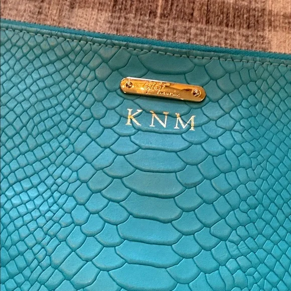 Gigi Newyork Women's Clutch Bag Set - Teal, Green, and Burnt Orange - Picture 4 of 11